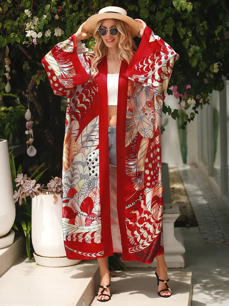 Long Oversized Beach Kimono