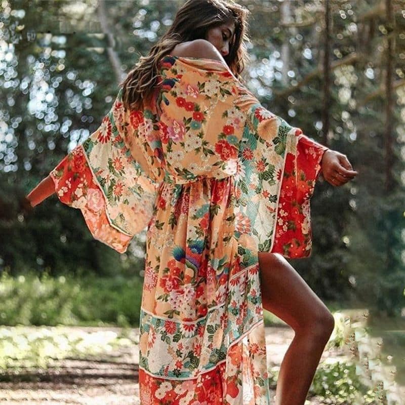 Long Kimono Beach Cardigans