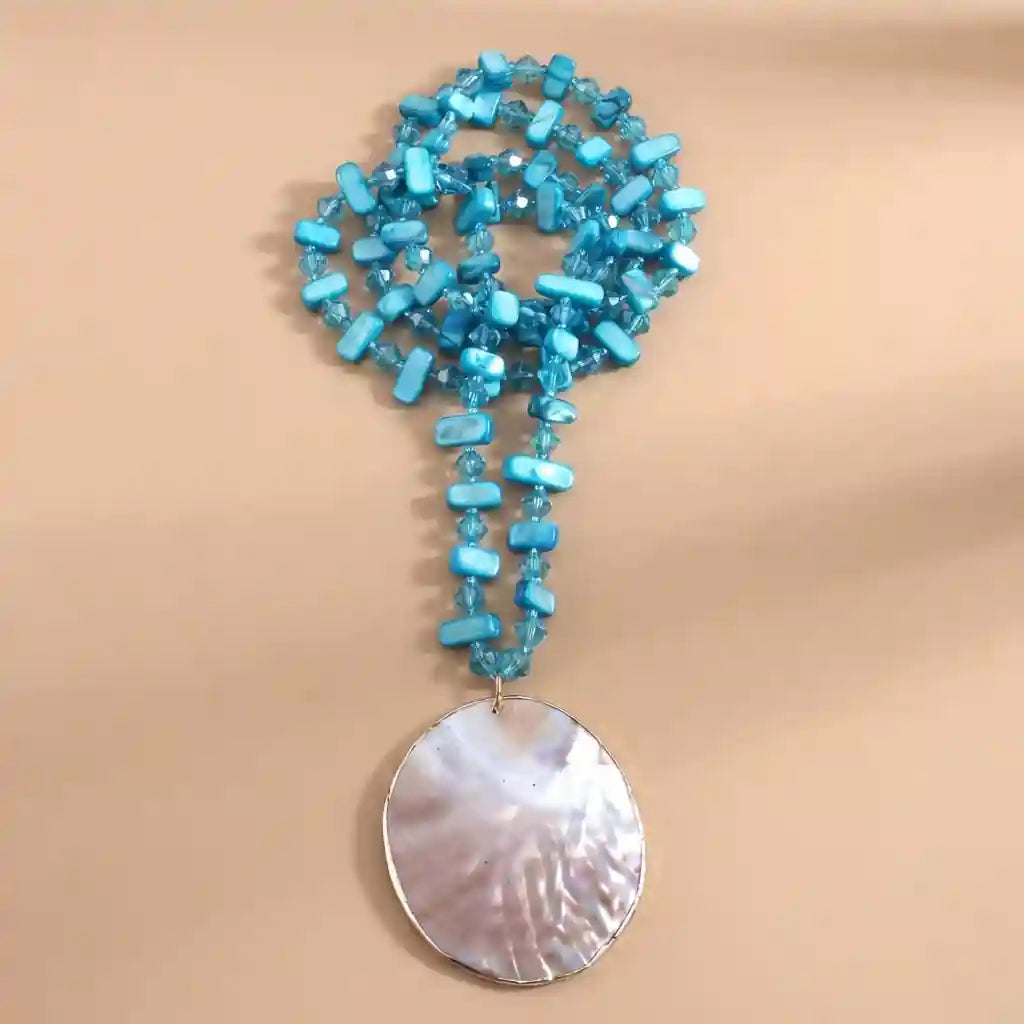 Long Bohemian Beaded Necklace