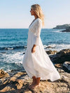 Long Bohemian / Hippie White Dress