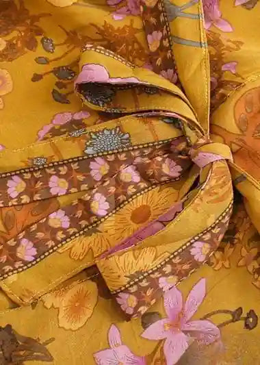 Long Boho Kimono Flashy Yellow