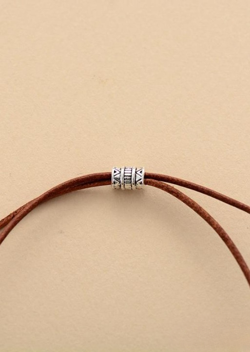 Long Boho Necklace - Pink Quartz Pendant