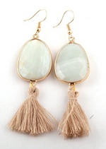 Long Boho Necklace - Pompom Pendant