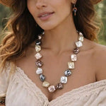 Long Boho Pearl Necklaces
