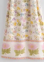 Long Boho Summer Kimono floral print
