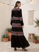 Long Gypsy Dress in Black