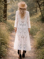 Long Lace Kimono Beach