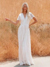 Long White Boho Maxi Dress