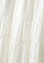 Long flared Boho skirt in solid color