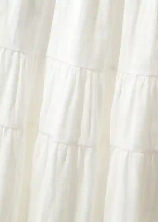 Long flared Boho skirt in solid color