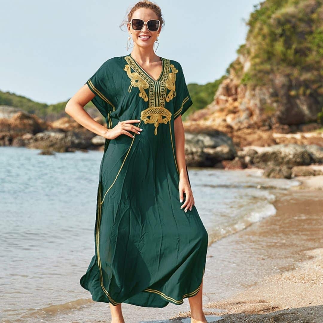 Best Deal for Oiumov Summer Dresses for Women Beach Boho Print