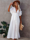 Maxi Dress in Boho style in White