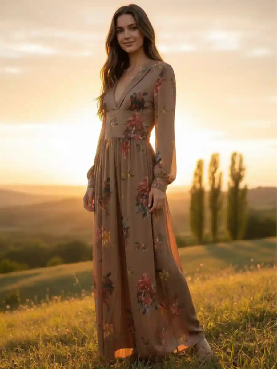Maxi Floral Bohemian Dress
