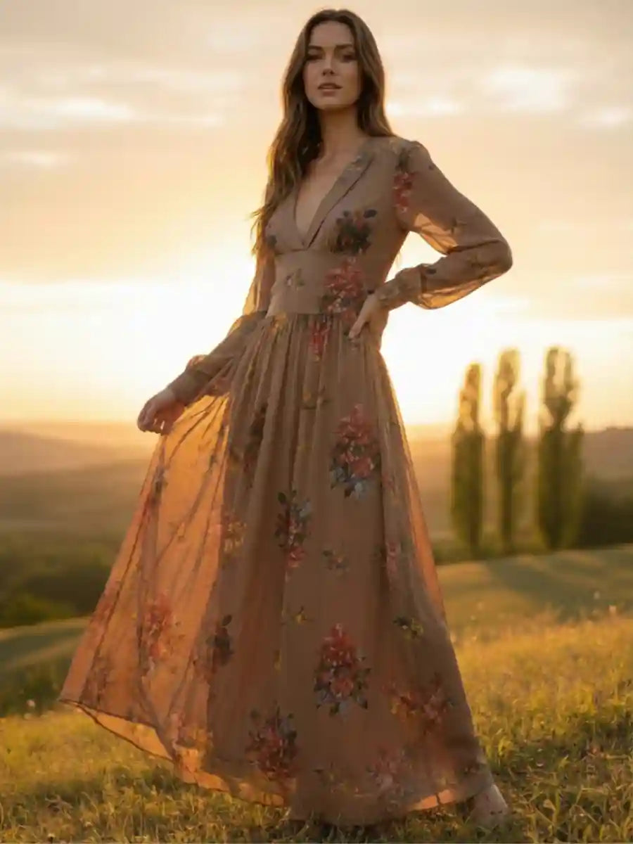 Maxi Floral Bohemian Dress