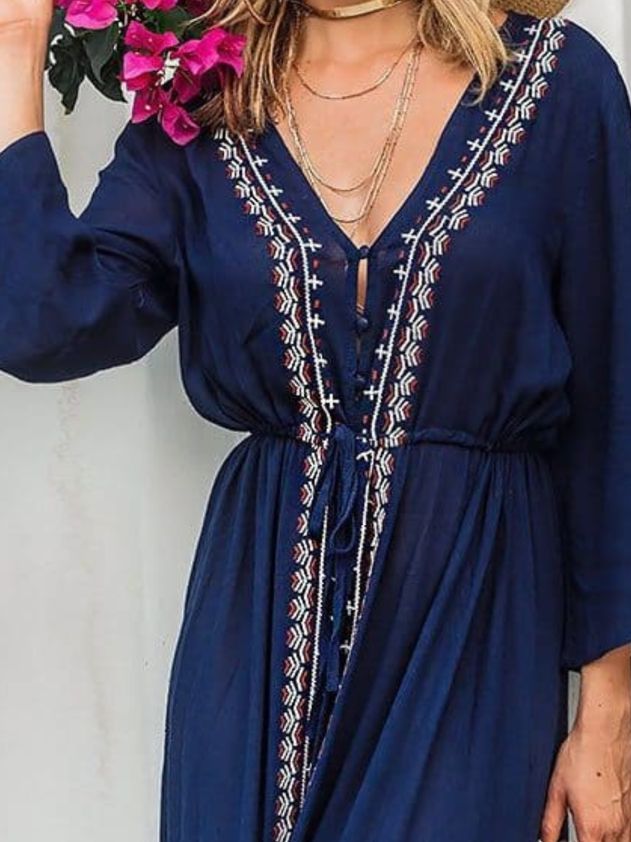Maxi Summer Dress With Sleeves