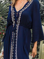 Maxi Summer Dress With Sleeves