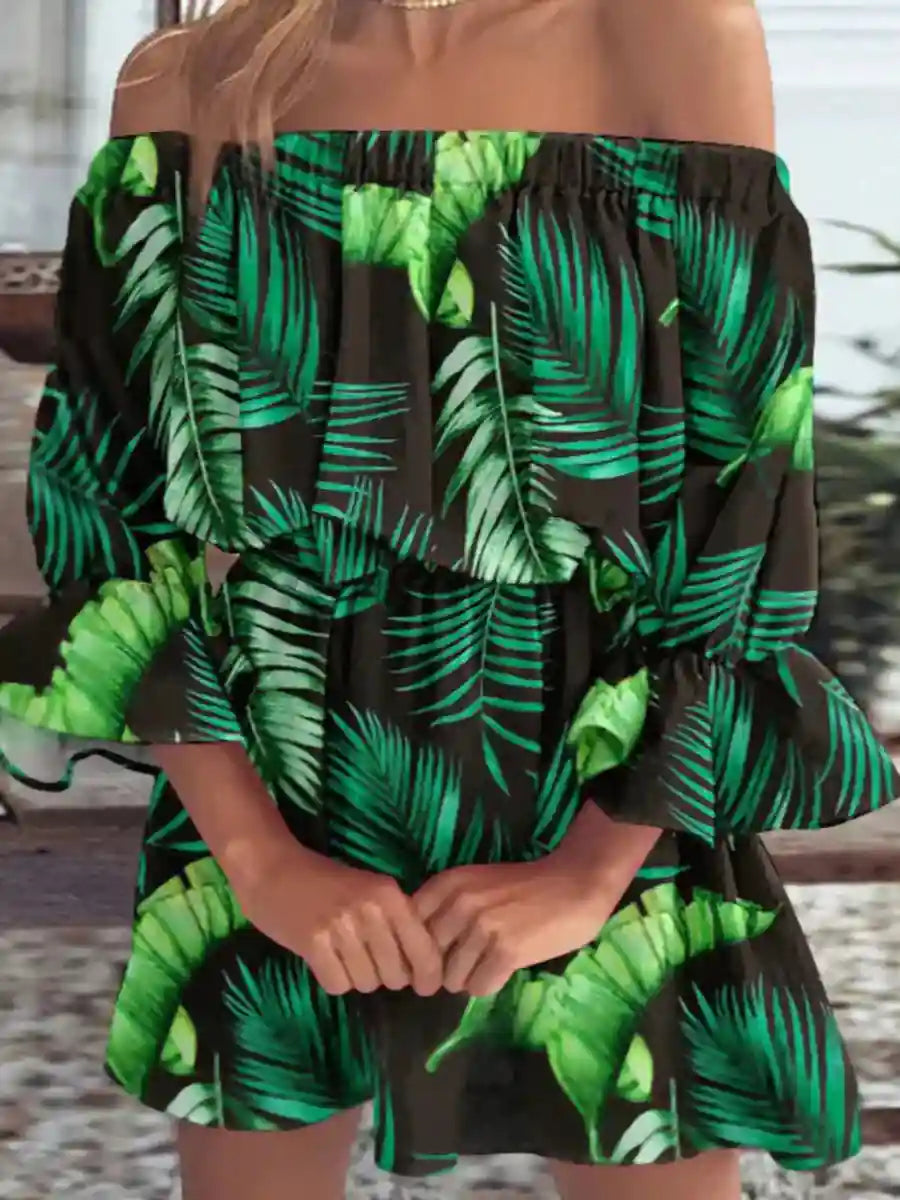 Mini Beach Dress Off Shoulder