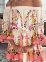 Mini Beach Dress Off Shoulder