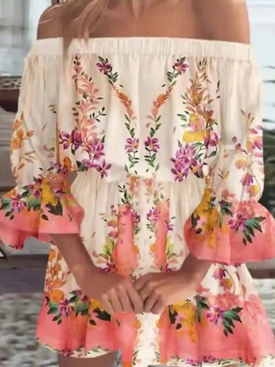 Mini Beach Dress Off Shoulder