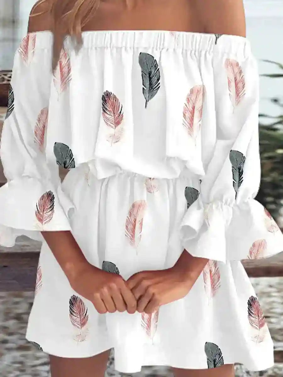 Mini Beach Dress Off Shoulder