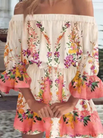 Mini Beach Dress Off Shoulder