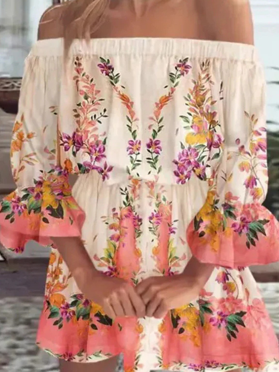 Mini Beach Dress Off Shoulder