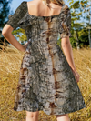Mini Boho Dress Python Print