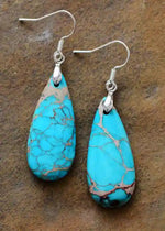 Natural Stone Boho Dangle Earrings