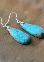 Natural Stone Boho Dangle Earrings