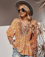 Orange Boho Blouse