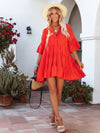 Orange Boho Mini Dress