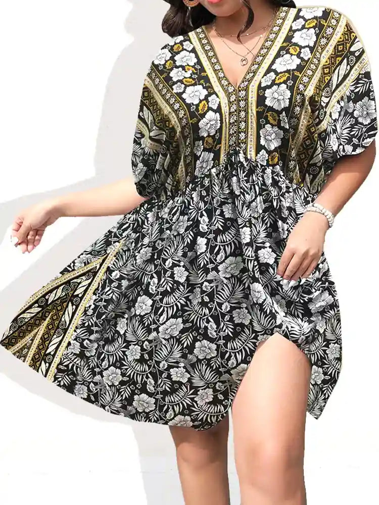Plus Size Mini Summer Dress