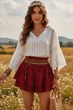 Plus Size Polka Dot Mini Skirt