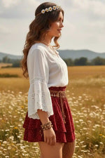 Plus Size Polka Dot Mini Skirt