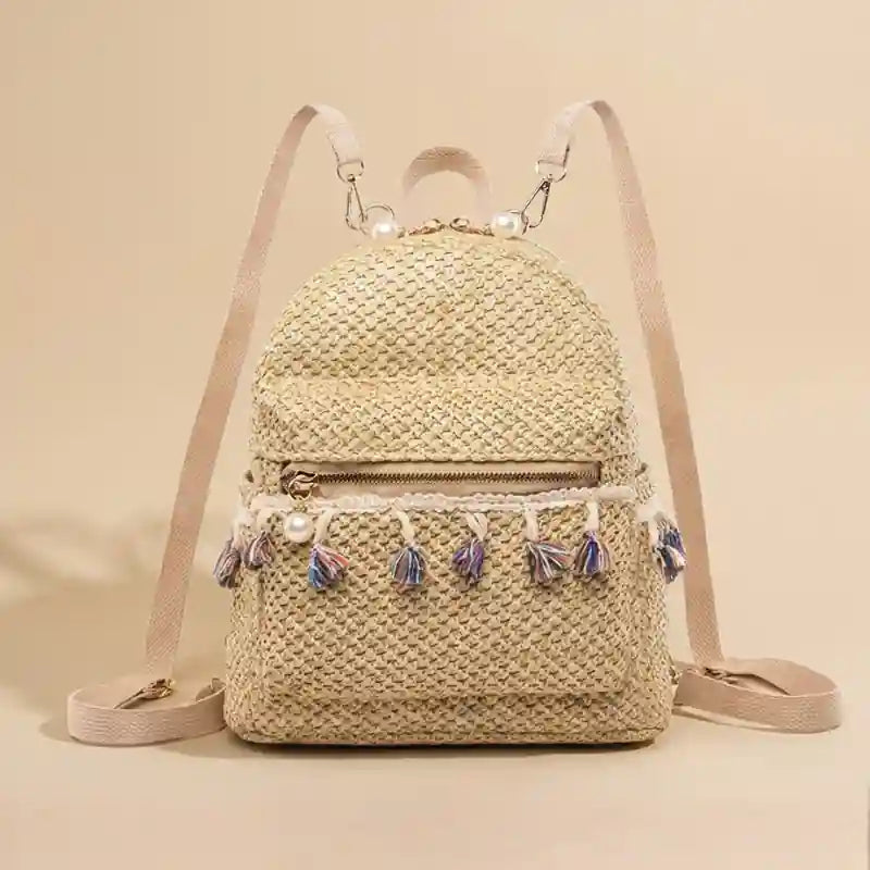 Pompom Boho Backpack