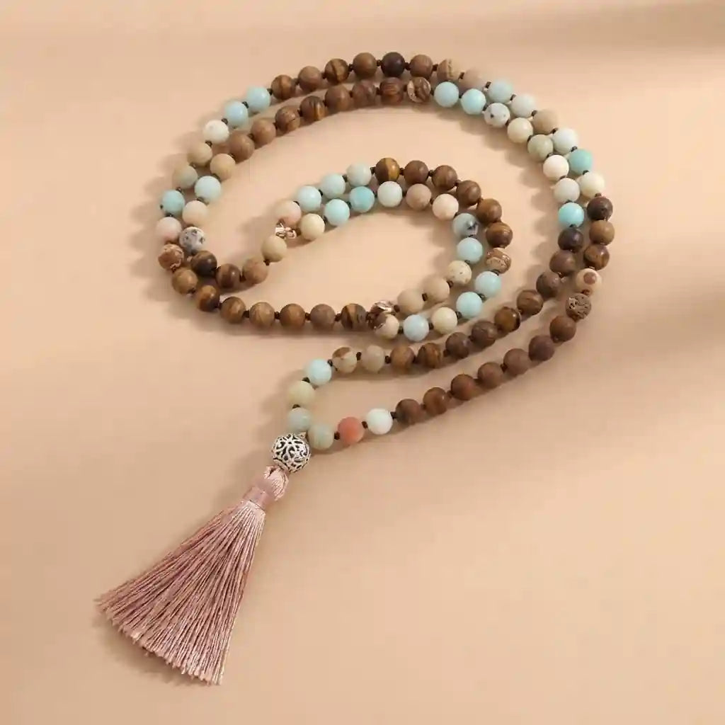 Pompom Pendant Long Boho Necklace