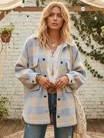 Relaxed Fit Boho Plaid Jacket