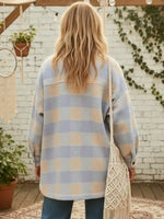 Relaxed Fit Boho Plaid Jacket