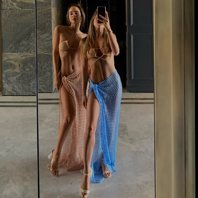 Long Sarong Beach Cover Up