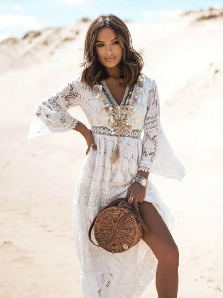 Lace online beach dress