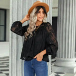 Romantic Blouse Boho Black