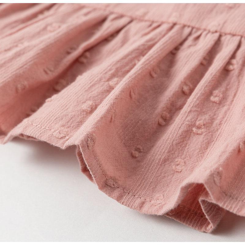 Romantic Boho Mini Skirt in Powder Pink