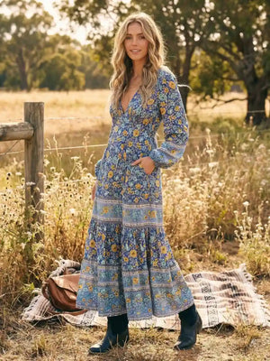 rustic bohemian dress Boho EVERPRETTY Autumn Short Sleeve memorialsale25 Size:2 (US 8-10) spirited fashion.