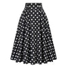 Boho Black Maxi Skirt with White Polka Dots