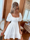 Romantic Short Dress in White