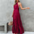 Boho Long Dress in Burgundy