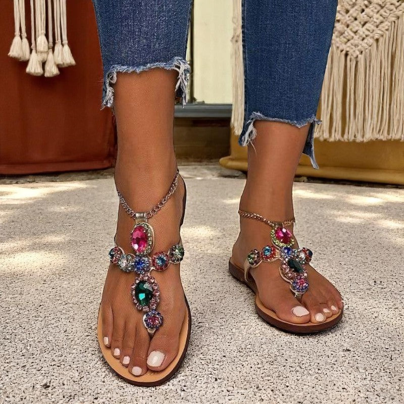 Boho Colorful Gem Sandals