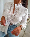 Boho Chic White Lace Blouse