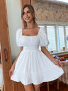 Romantic Short Dress in White