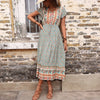 Green Boho Dress Maxi